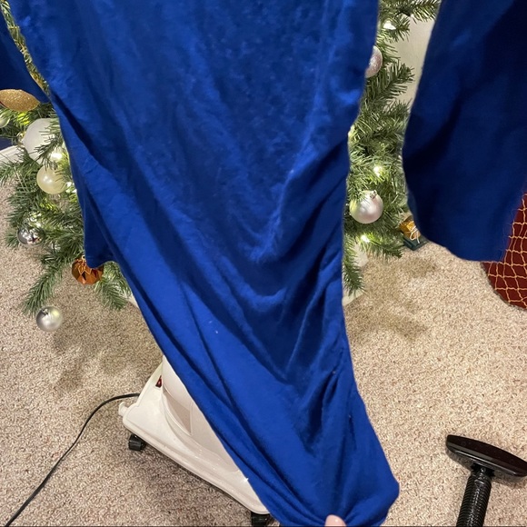 New York & Company Navy Boouse with Ruched Sides - Picture 3 of 3